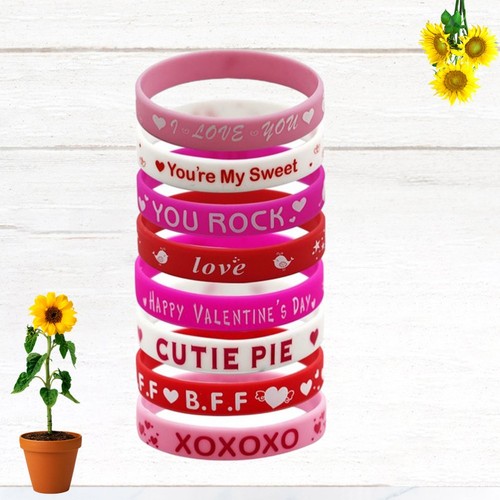 Bracciale coppia gomma 16 pezzi festa San Valentino bomboniere amanti braccialetto