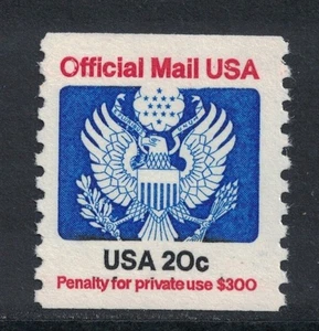 Scott O135- MNH- 20c Coil- Official Mail, Eagle- 1983- unused mint stamp - Picture 1 of 1