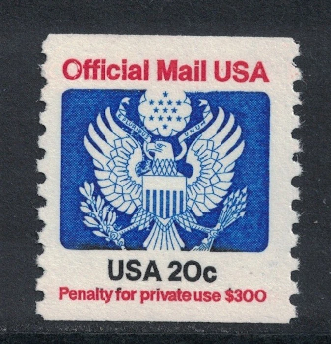 Scott O135- MNH- 20c Coil- Official Mail, Eagle- 1983- unused mint stamp - Image 1 of 1