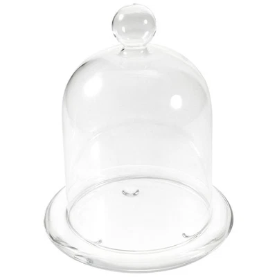 1 Satz Kuchenabdeckung Mehrzweckglas-Cupcake-Schutzabdeckung mit Tablett - Bild 1 von 4