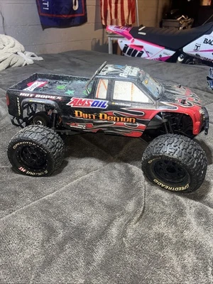 ECX Ruckus Monster Truck RC Car RARE Hot Bodies Dirt Demon Silverado Orion Vorte - Image 1 of 4