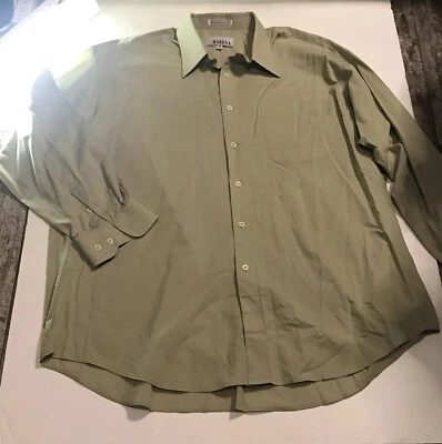 Modena Mens Shirt Green Big Size 18 Long Sleeve 1671 - Image 1 of 4