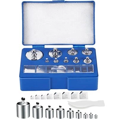 SMOOSTART 17 Pcs Calibration Weights Set 10mg-100g Grams Weights Calibration Precision ...