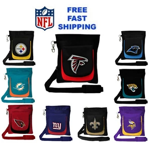 NFL Crossbody Handbag Women's Purse Bag Embroidered Logo Chiefs, Giants, Vikings - Picture 1 of 23