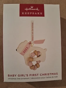 2023 Hallmark Keepsake Ornament Baby Girl's First Christmas NIB Free Shipping - Picture 1 of 1