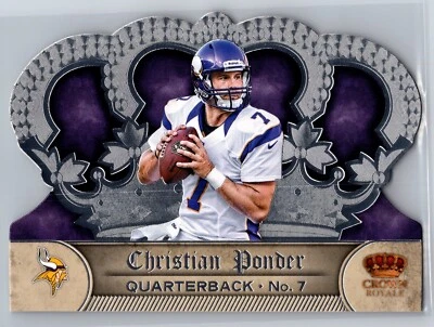 2012 Topps Crown Royale Football Christian Ponder Minnesota Vikings #91 - Image 1 of 2