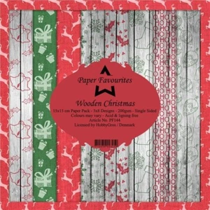 Dixi Bastelpapier Lieblingsstücke 15 cm x 15 cm Papierblätter Holz Weihnachten - Bild 1 von 1