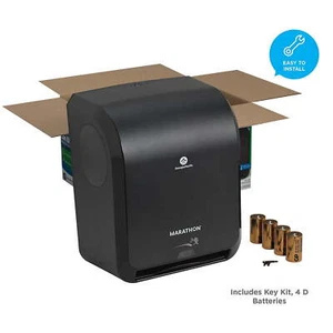 Marathon Mechanical Paper Towel Dispenser Black 16.1 in x 12.9 inx 8.9 in - Picture 1 of 1