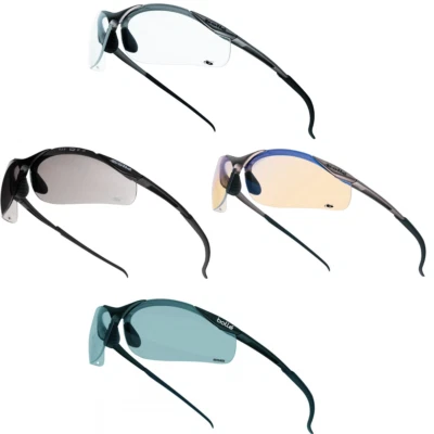 Bolle Safety Glasses CONTOUR Anti-fog Anti-Scratch Sports Temples TipGrip - Image 1 of 4