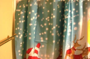 Christmas Shower Curtin Never Used still in package - Picture 1 of 5