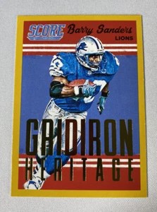 Barry Sanders 2015 Score Gridiron Heritage Gold Insert Detroit Lions #12 HOF - Picture 1 of 2