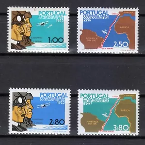 Portugal 1972 MNH Mi 1185-1188 Sc 1160-1163 1st Flight Lisbon to Rio, Brazil ** - Picture 1 of 1