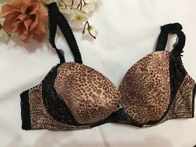  Yamamay leopard print Bra size  it  5c us 38c  eu 85 c padded underwired  - Image 1 of 4