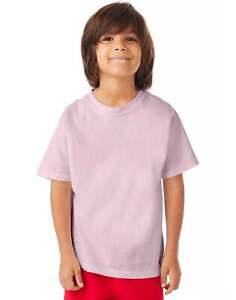Hanes Youth Short Sleeve T-Shirt Crew Tee ComfortWash 100% Ring Spun Cotton