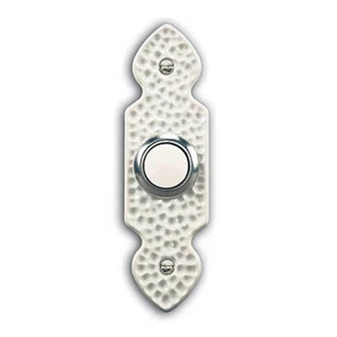 Heathco 228100 Wired Push Button Doorbell - White Finish Cover