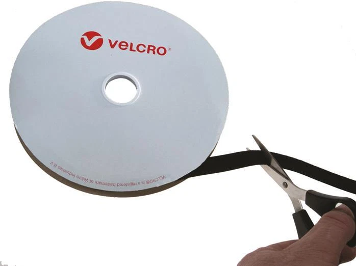 VELCRO® Brand ONE-WRAP® 10,16,20,25mm Cable Tie Black Double Sided Hook / Loop  - Image 1 of 1