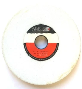 8" x 1" x 1-1/4" 46K WHITE A/O SURFACE GRINDING WHEEL - WHITE- CGW 34698 - Picture 1 of 6