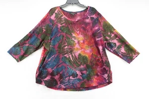 Top Calessa Boho para mujer 3X arco iris tie dye mezcla de rayón retazos arte para usar - Imagen 1 de 7