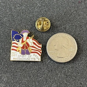 Spirit of Massachusetts BPOE Elks Club Lodge Pin Pinback #48469 - Picture 1 of 2