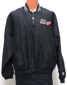 vtg DETROIT RED WINGS 90s Starter Jacket XL Stanley Champ Black Pullover NHL MI - Picture 1 of 6