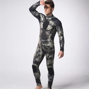 1.5mm Camo Diving Suit One Piece Freediving Spearfishing Underwater Wetsuit - Picture 1 of 8