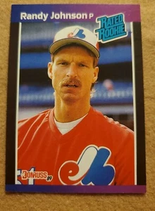 Randy Johnson 1989 Donruss #42 Montreal Expos R.C TARJETA DE ERROR AÑO DE NACIMIENTO INCORRECTO - Imagen 1 de 2