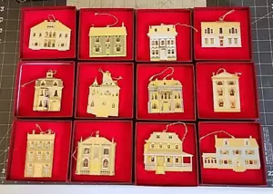 Bing And Grondahl Doll Houses Of America Christmas Ornament Collection Set Of 12 - Picture 1 of 14