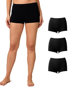 32 Degrees Women's 3-Pack Seamless Stretch Comfort Boy Shorts - Picture 1 of 9