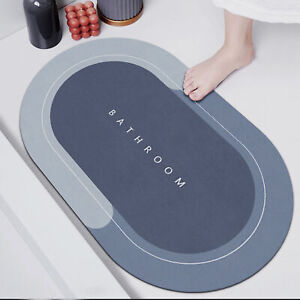 Super Absorbent Non-slip Bath Mat Bathroom Floor Rug Kitchen Carpet Quick Drying