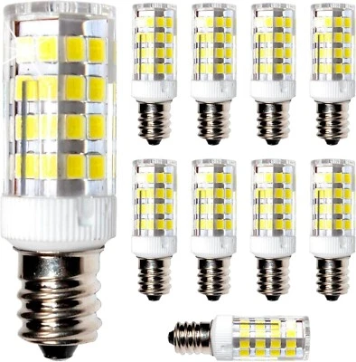 10-Pack E12 LED Bulb Cool White for Whirlpool 22002263 Refrigerator Dryer Light - Image 1 of 4