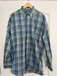 Peter Millar Crown Sport LS Button Down Hemd Herren kariert - XL blau grün weiß - Bild 1 von 3