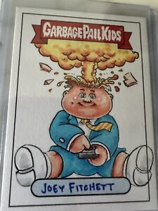 Epic 1/1 Adam Bomb Sketch Card By Joey Fitchett! Garbage Pail Kids 2019 Holidays