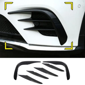 For Mercedes-Benz GLC 2016-19 Carbon Fiber Front Bumper Lip Spoiler Fins Canards - Bild 1 von 11