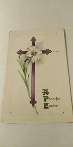 Estampilla de Washington verde vintage de 1 centavo con lirio de cruz de Pascua de 1915 - Imagen 1 de 3