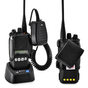 TAIT TP8100 Feuerwehr Polizei Zwei Wege Funk Gürtelclip Holster schwarz Leder, Gürtelschlaufe - Bild 1 von 11