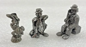Figurine in miniatura pagliacci in peltro lotto di 3 - Foto 1 di 5