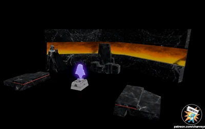 Darth Vader's Throne Room Diorama for 3.75 IN (1:18) Figure - Image 1 of 2