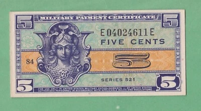 United States MPC .05 Cent Series 521   ABOUT UNCIRCULATED - Image 1 of 2
