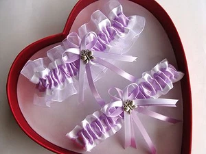 NUEVO Sexy LO ÚLTIMO Novia Boda Ligas Lavanda Blanco Baile de graduación GetTheGoodStuff Mariposa - Imagen 1 de 2