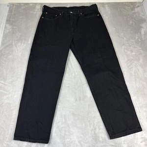 Levi's 550 Jeans Mens Size 38x30 Relaxed Fit Black Tapered Leg Faded Cotton - Picture 1 of 9