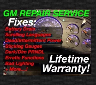 03-06 GM Suburban Avalanche Velocímetro Medidor Cluster SERVICIO DE REPARACIÓN COMPLETO 04 05 Foto 1 de 4