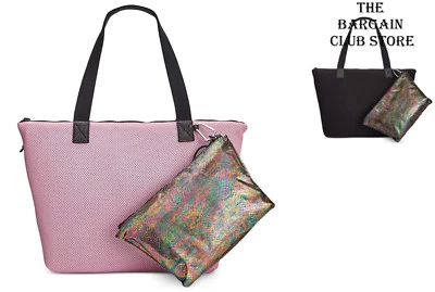  Ideology Women's Mesh Tote Bag 2 Bags Set Snake‑skin Rainbow Pouch Work Out Bag - Image 1 of 4