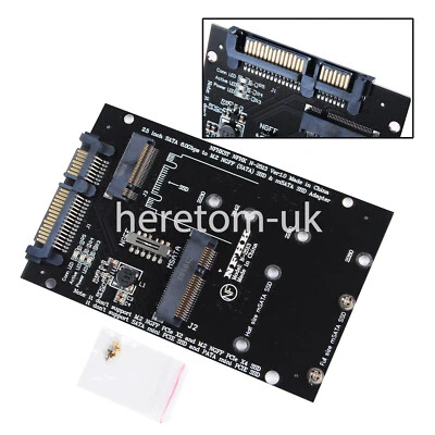 New 2.5 Inch SSD M.2 NGFF MSATA to SATA III 3.0 Adapter Card 2230 2280 Converter - Image 1 of 4
