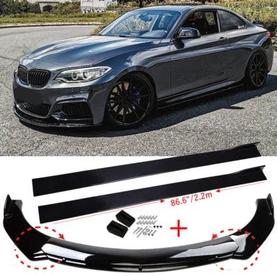 DE Für 2ER F22 F23 E87 M235i Spoilerschwert Frontspoiler Lippe Seitenschweller - Bild 1 von 4