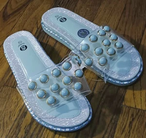 New Babe women's rhinestone highlight Sandals - Picture 1 of 12