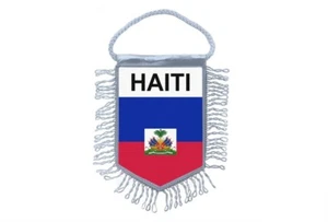 Mini banner bandiera gagliardetto specchio finestra auto paese banner haiti - Foto 1 di 1