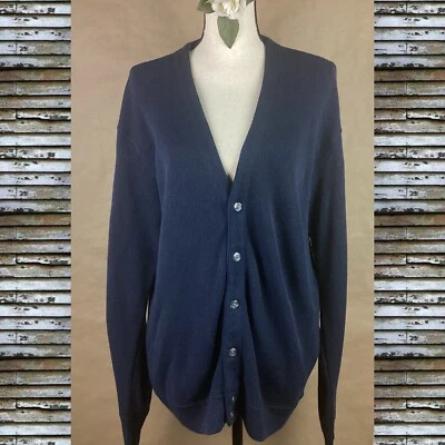 Cárdigan de golf vintage de eslabones de ciprés suéter azul manga larga para hombre talla L” Foto 1 de 4