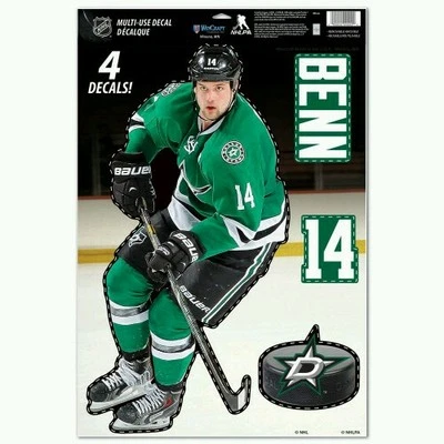 JAMIE BENN DALLAS STARS 11X17 CALCOMANÍAS MULTIUSOS COMO UN FATHEAD Foto 1 de 2