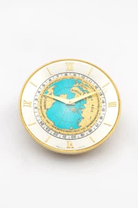 Fine Imhof table desk clock with 8 days worldtime 24h scale. - Picture 1 of 5