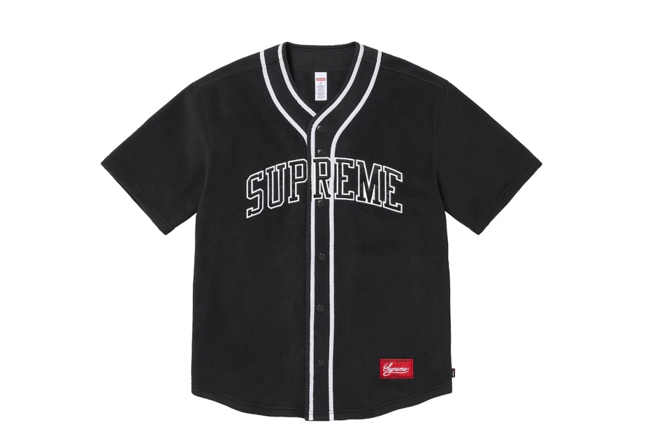 Supreme Polartec (Polartec 200) Baseball Jersey Black Size Medium - Image 1 of 1
